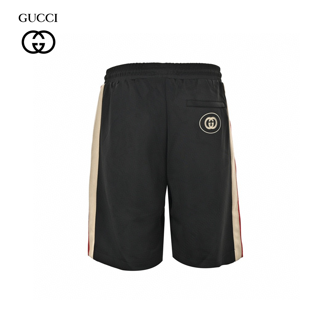 Three Colors Stripe Silicone Logo Short
