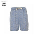 24ss Haze Blue Full Double G Logo Jacquard Weave Short