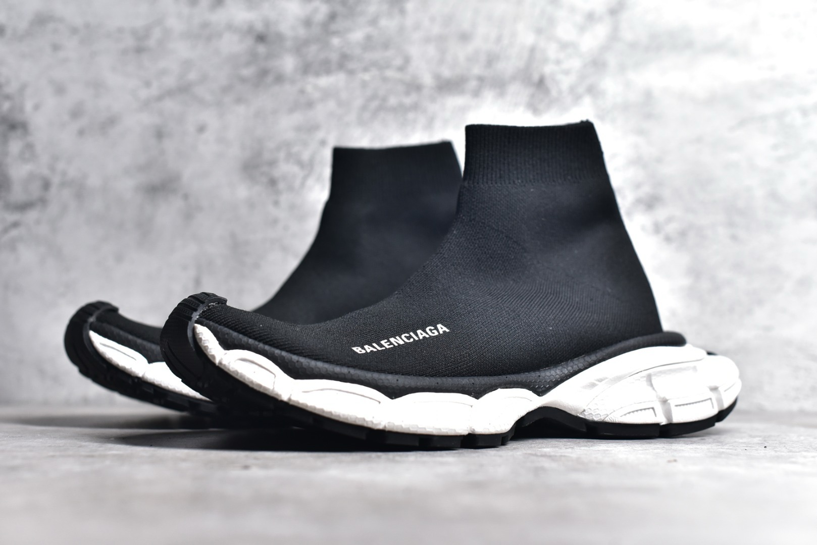 Balenciaga 3XL Sock Recycled Knit Sneaker In Black