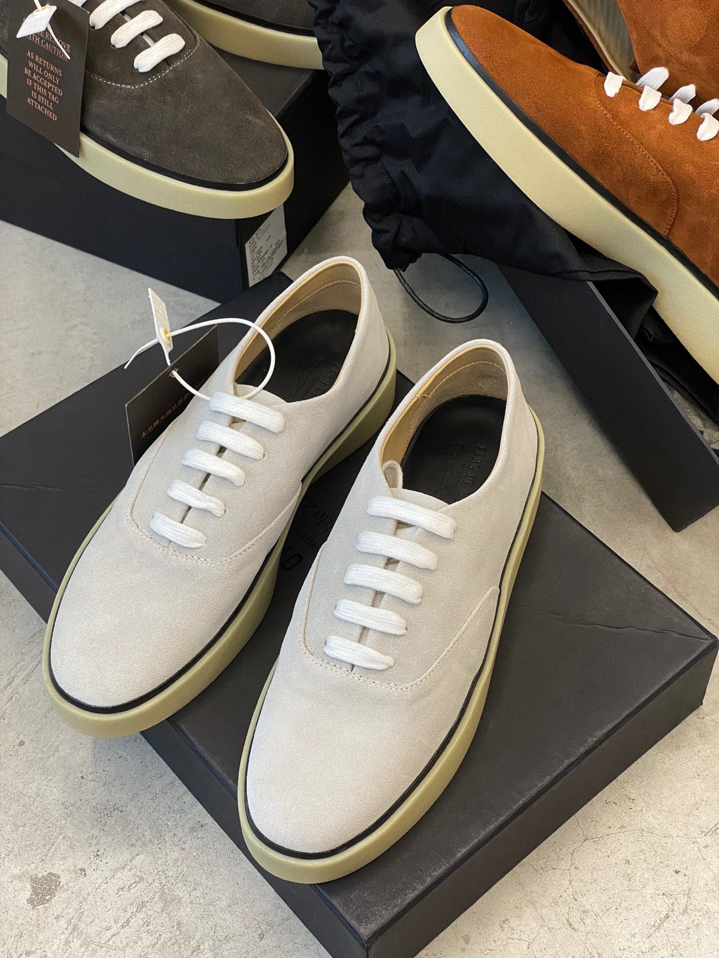F0G X zegna Suede Sneakers