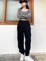 Howl's Moving Castle Flame Embroidery Logo Pants