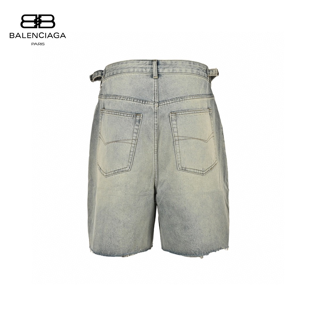 24ss Bottom Tassels Denim Short