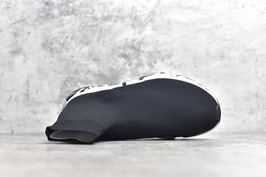 Balenciaga Speed Sneaker Black White 2