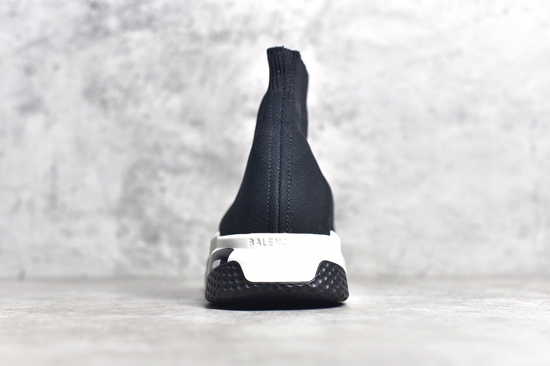 Balenciaga Speed Sneaker Black White 2