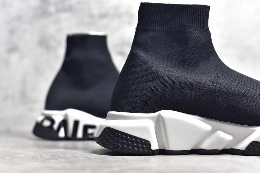 Balenciaga Speed Sneaker Black White 2