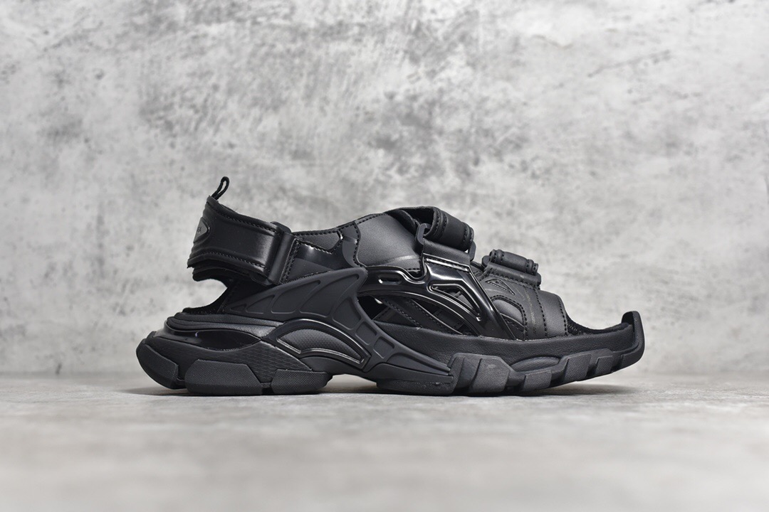 Balenciaga Track Sandals Black