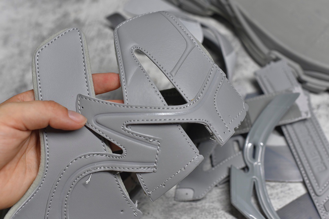 Balenciaga Track Sandals Silver