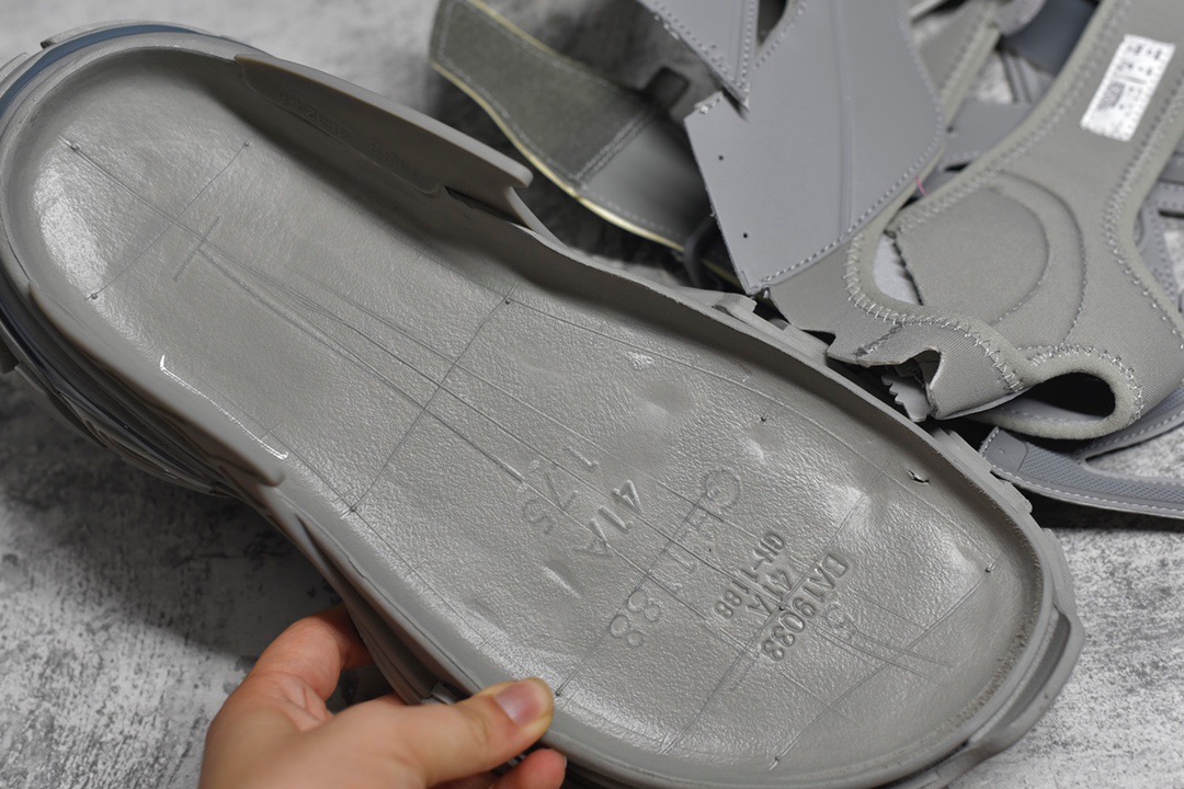 Balenciaga Track Sandals Silver