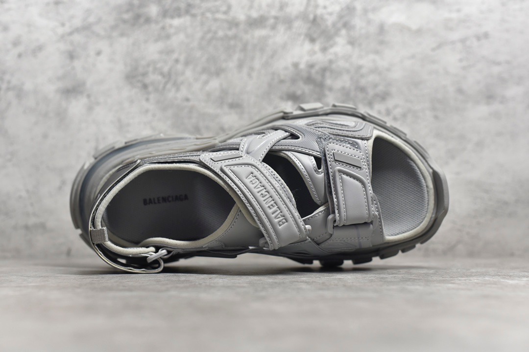 Balenciaga Track Sandals Silver