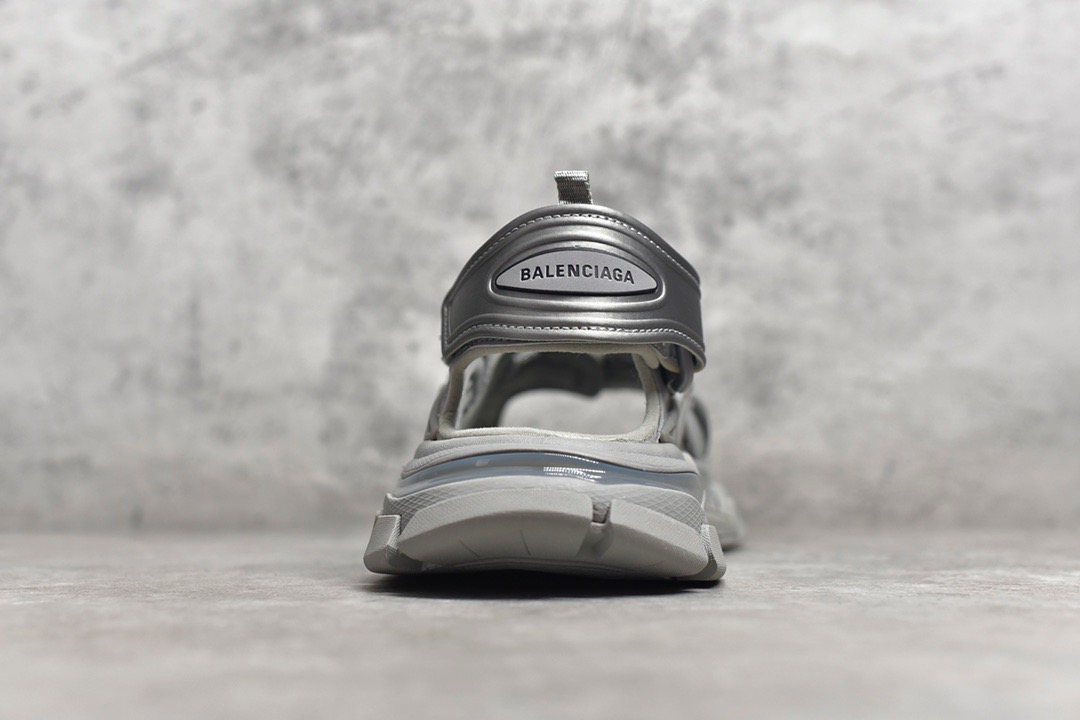 Balenciaga Track Sandals Silver