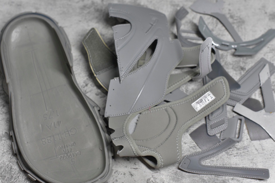 Balenciaga Track Sandals Silver