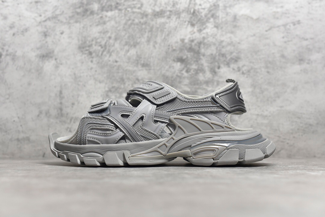 Balenciaga Track Sandals Silver