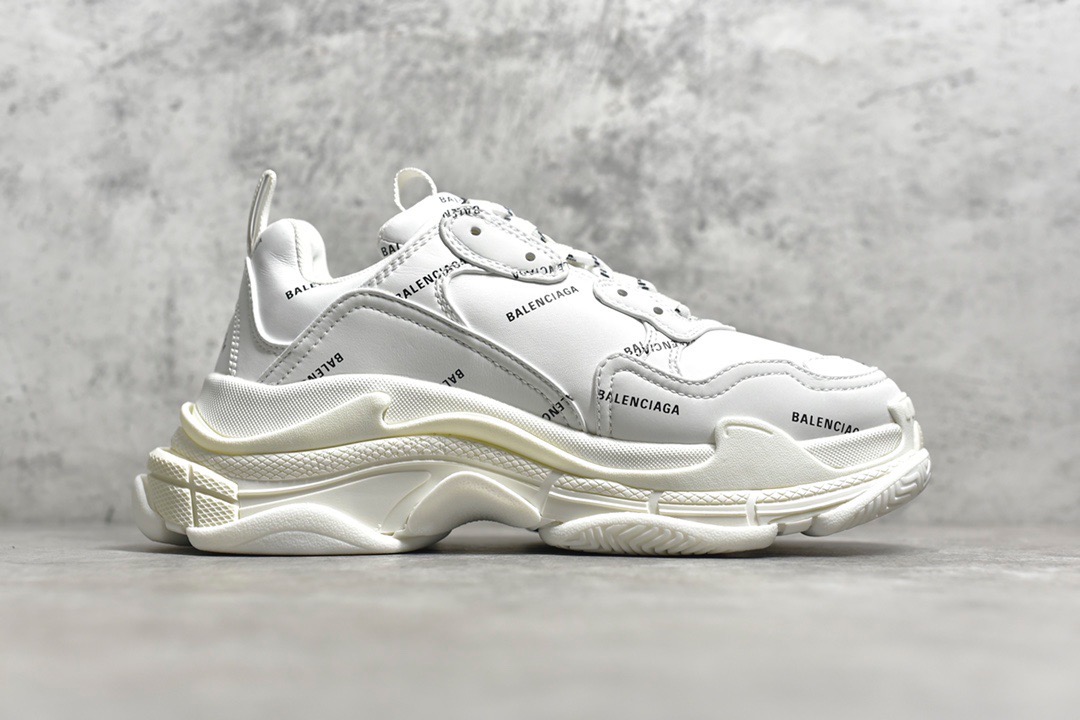 Balenciaga Triple S Allover Logo White