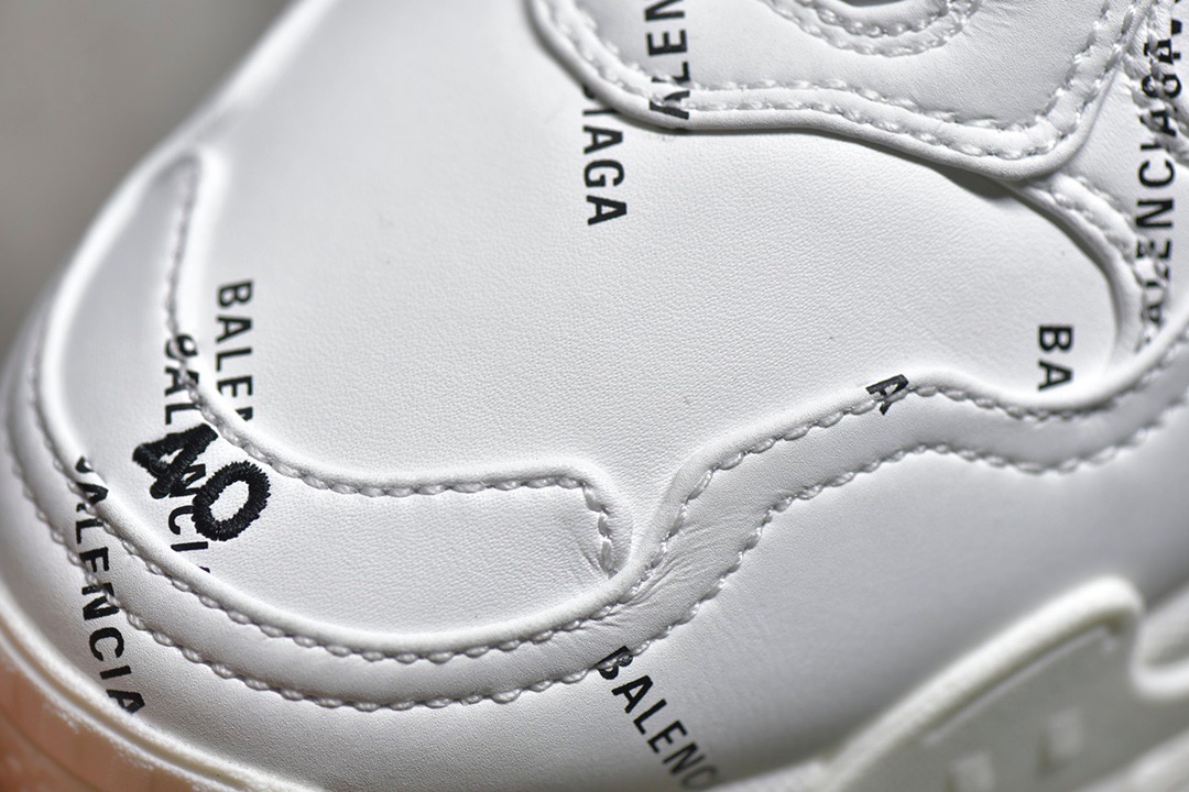 Balenciaga Triple S Allover Logo White