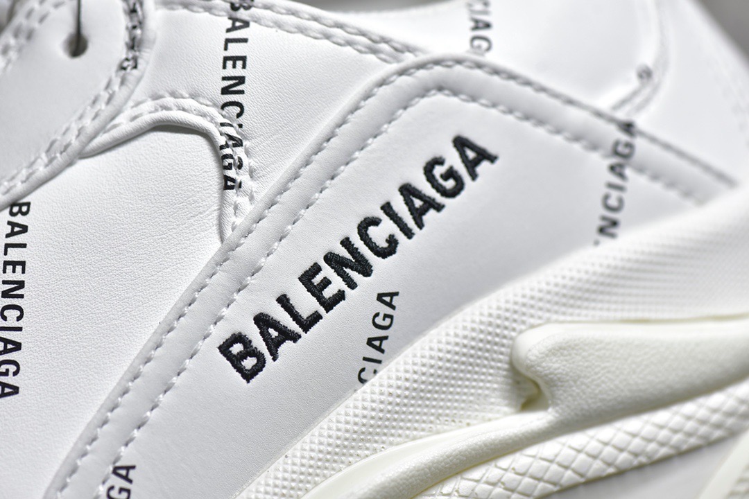 Balenciaga Triple S Allover Logo White