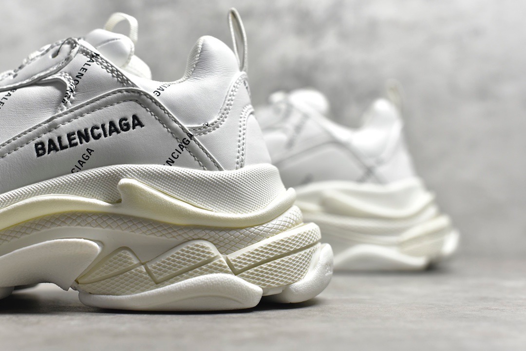 Balenciaga Triple S Allover Logo White