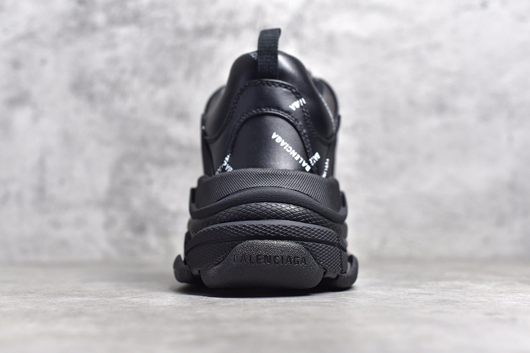 Balenciaga Triple S Allover Logo Black