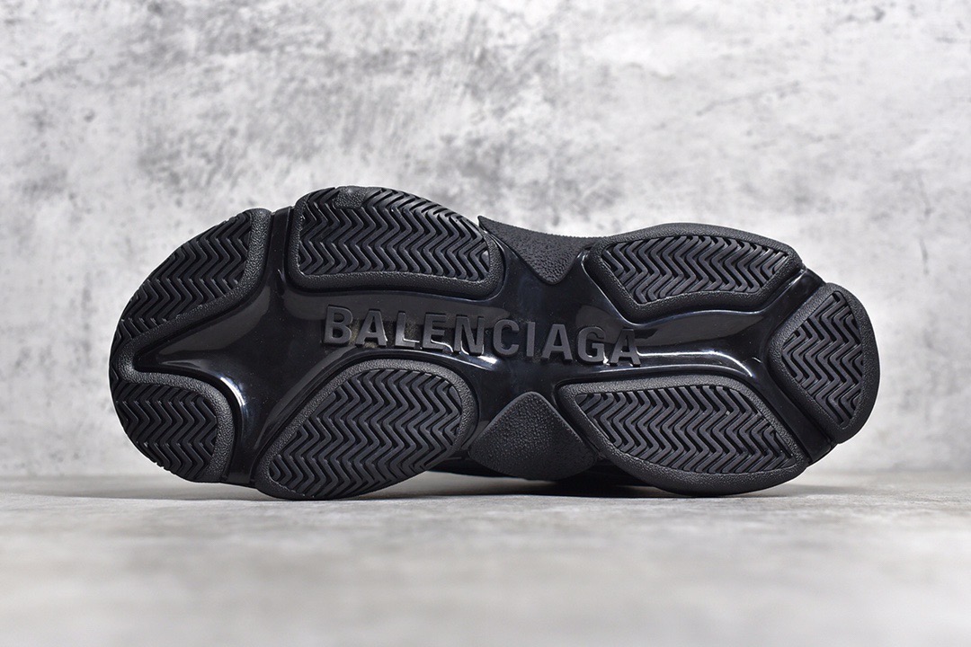 Balenciaga Triple S Allover Logo Black