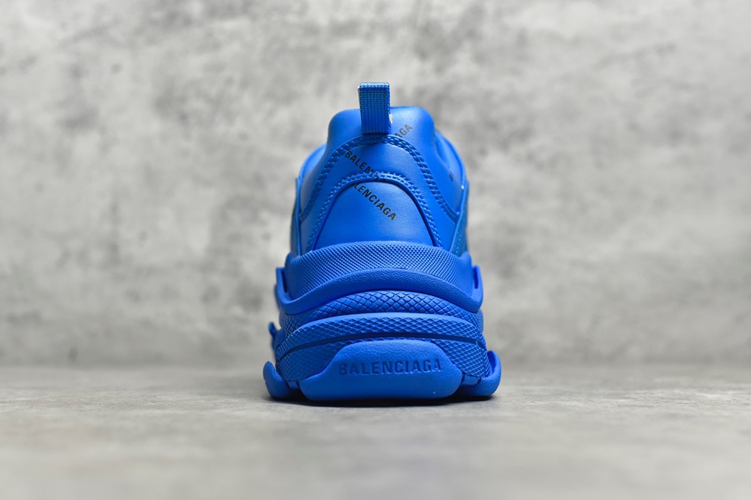 Balenciaga Triple S Allover Logo Blue
