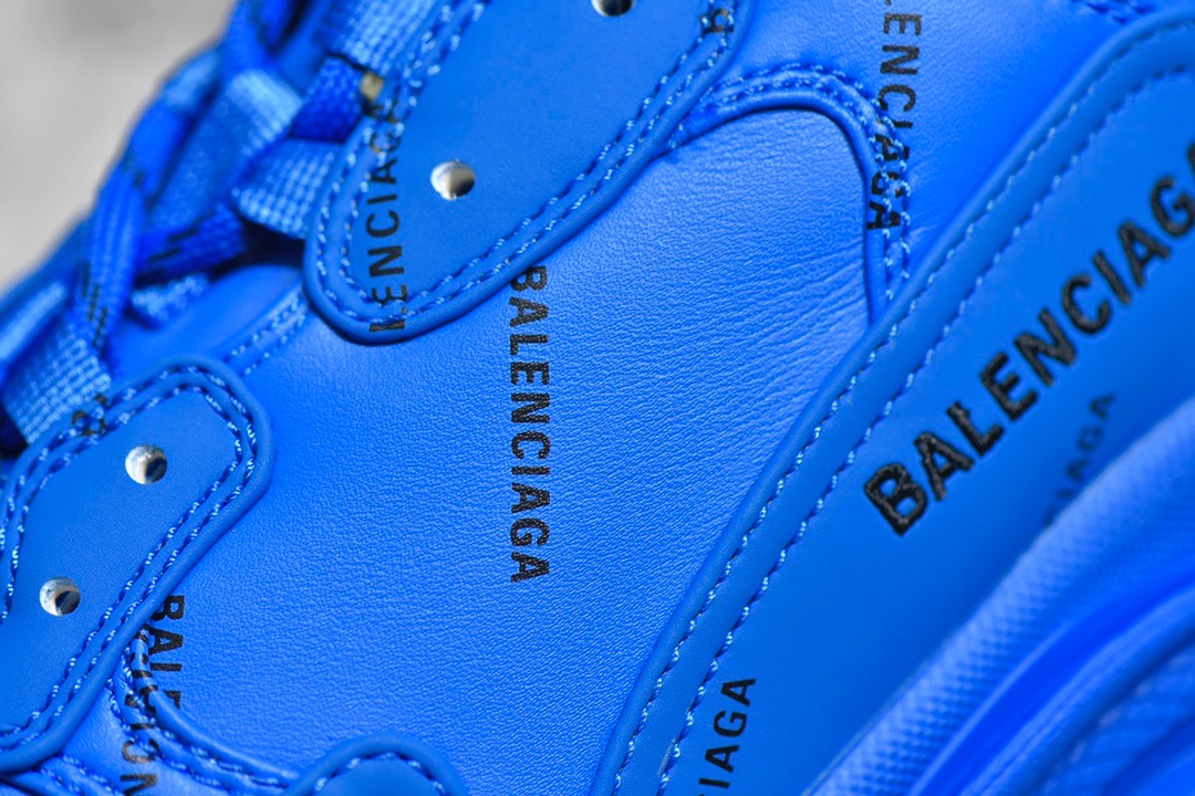 Balenciaga Triple S Allover Logo Blue