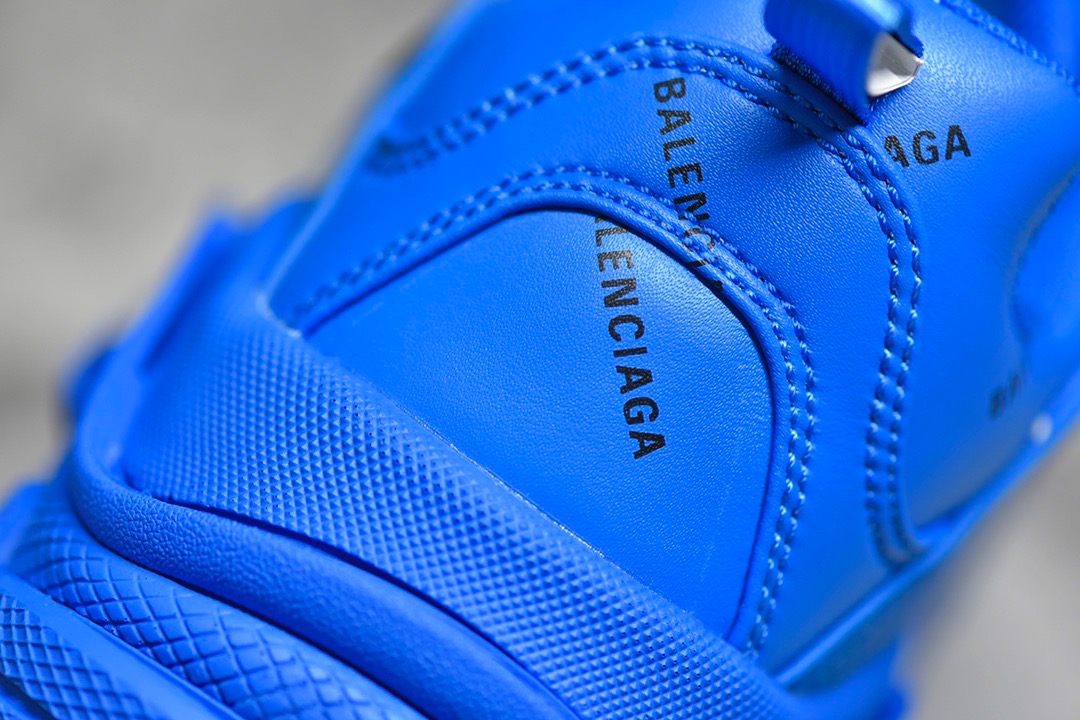 Balenciaga Triple S Allover Logo Blue