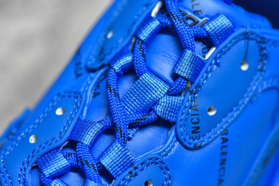 Balenciaga Triple S Allover Logo Blue