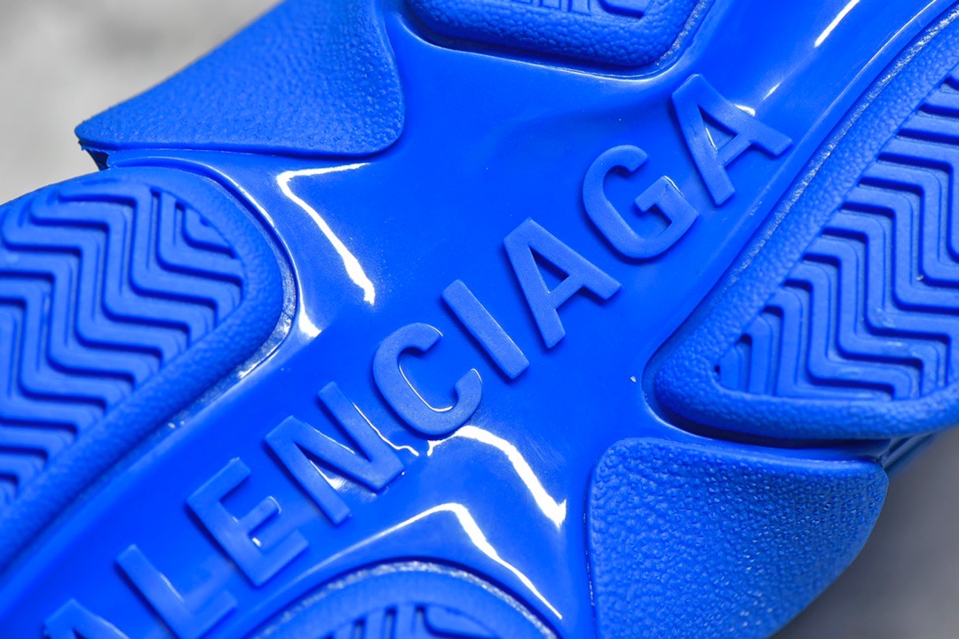 Balenciaga Triple S Allover Logo Blue