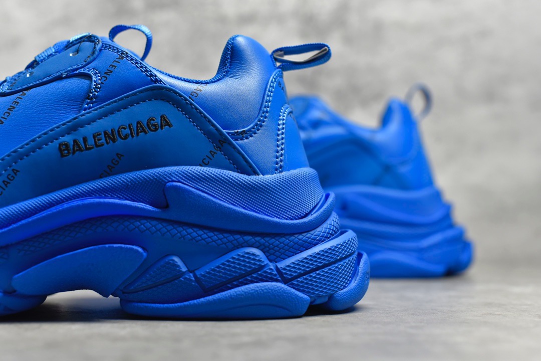 Balenciaga Triple S Allover Logo Blue