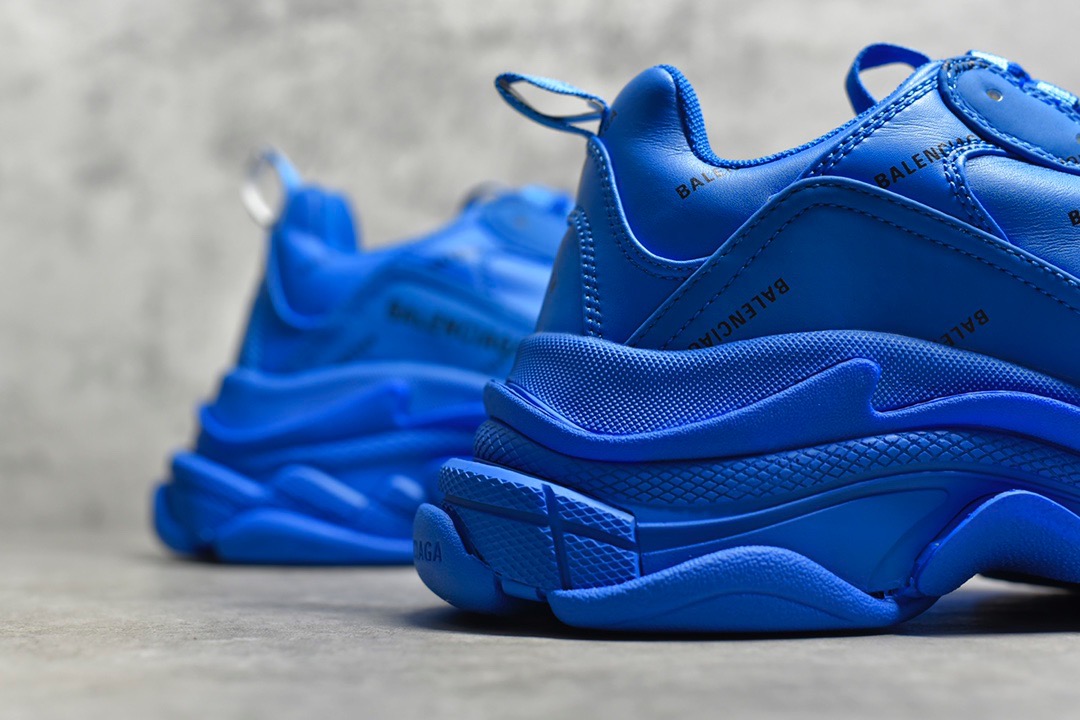 Balenciaga Triple S Allover Logo Blue