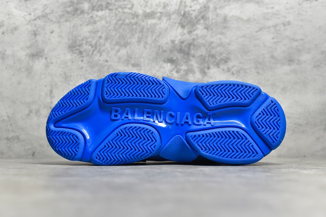 Balenciaga Triple S Allover Logo Blue