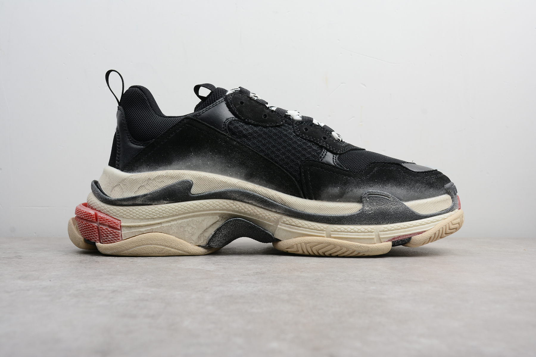 Balenciaga Triple S Black White Red