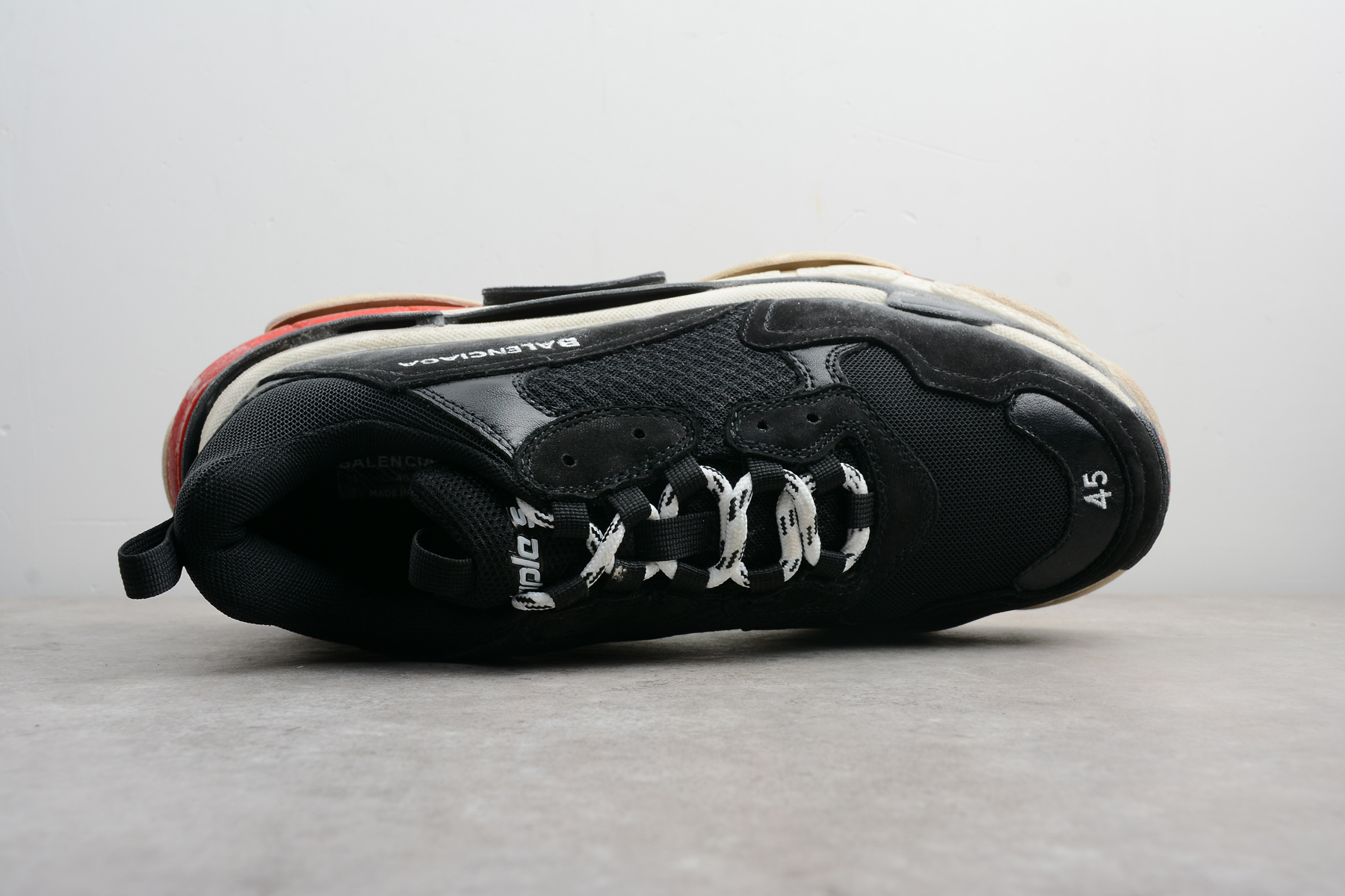 Balenciaga Triple S Black White Red