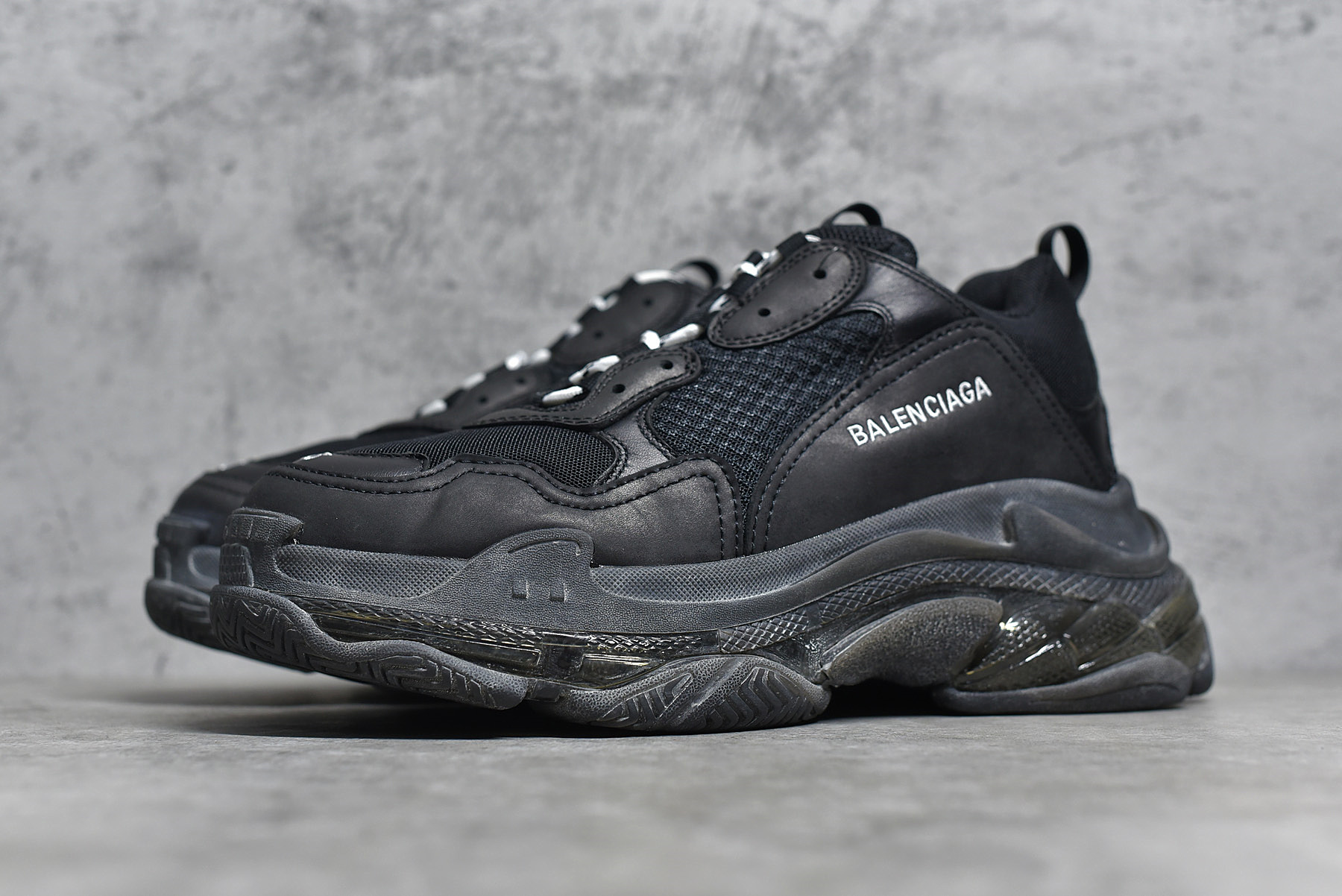 Balenciaga Triple S Clear Sole Black