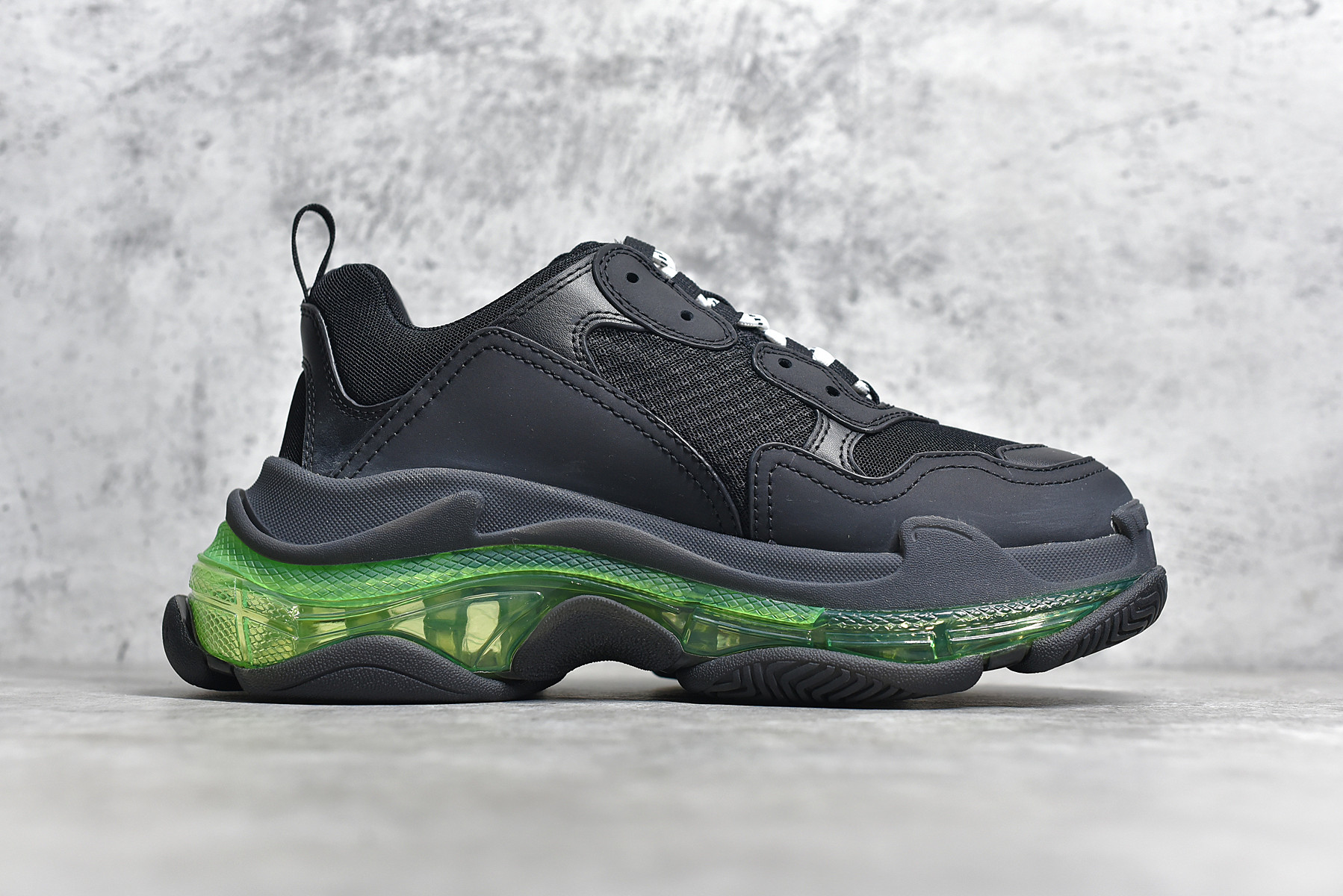 Balenciaga Triple S Clear Sole Black Green