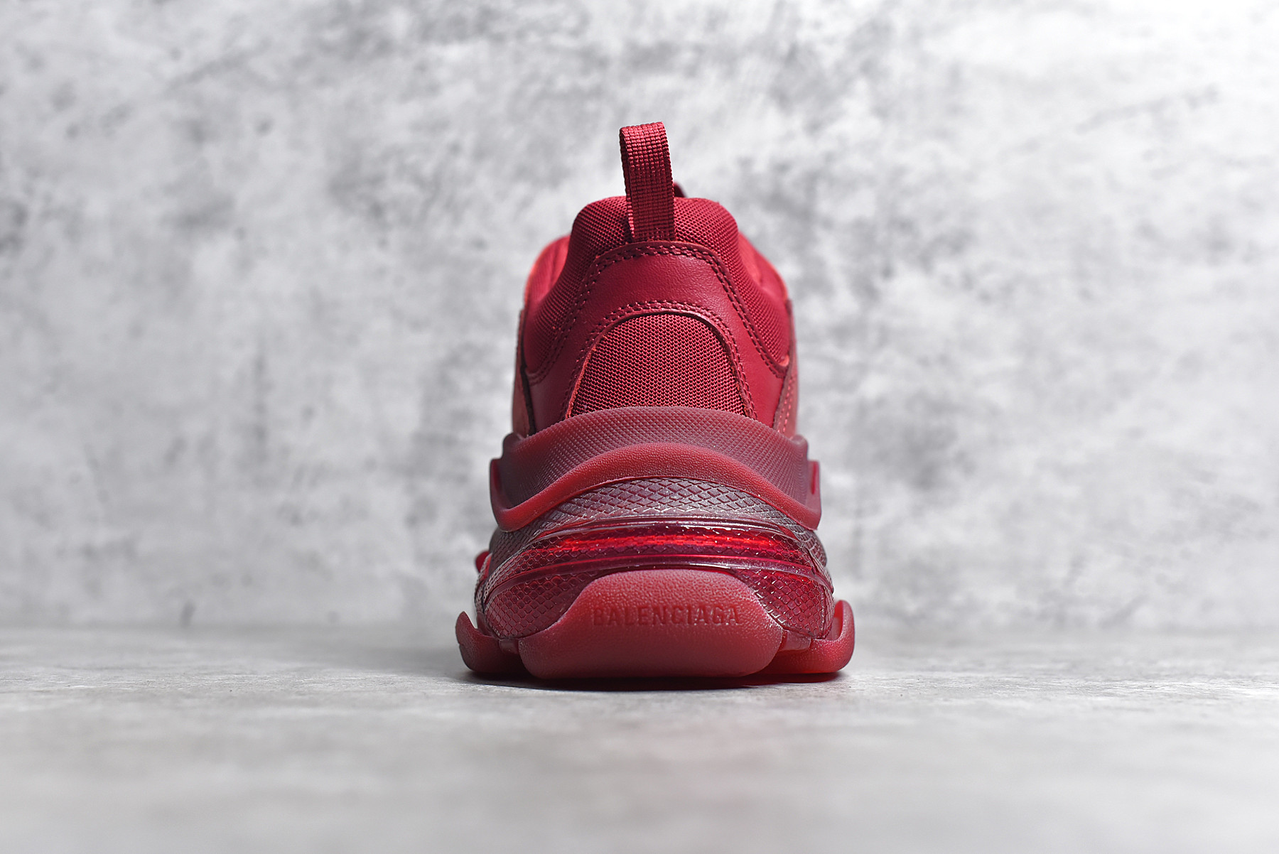 Balenciaga Triple S Clear Sole Burgundy Red