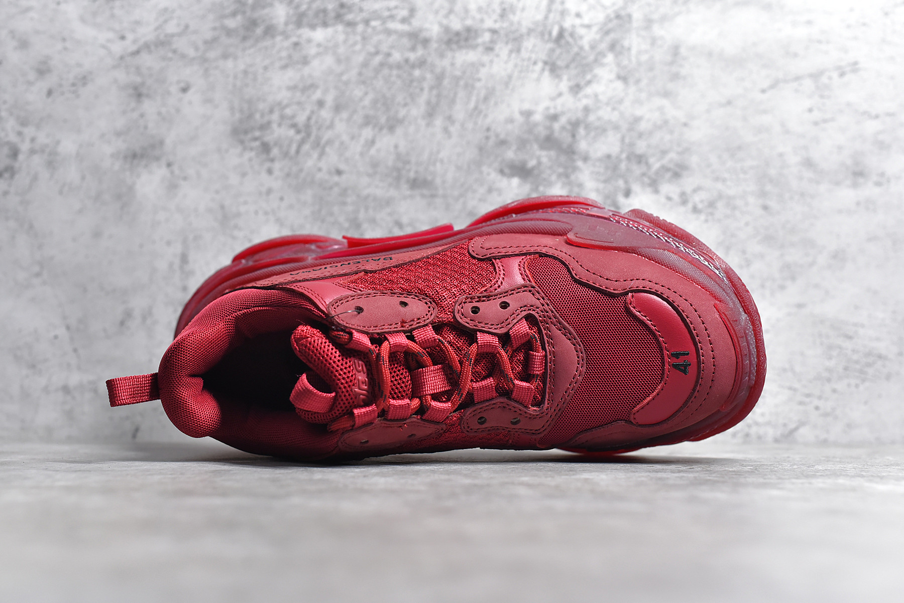 Balenciaga Triple S Clear Sole Burgundy Red