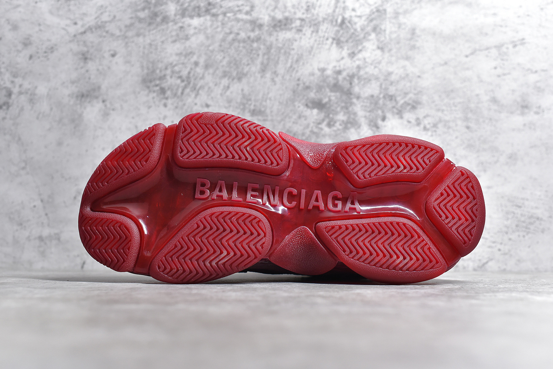 Balenciaga Triple S Clear Sole Burgundy Red