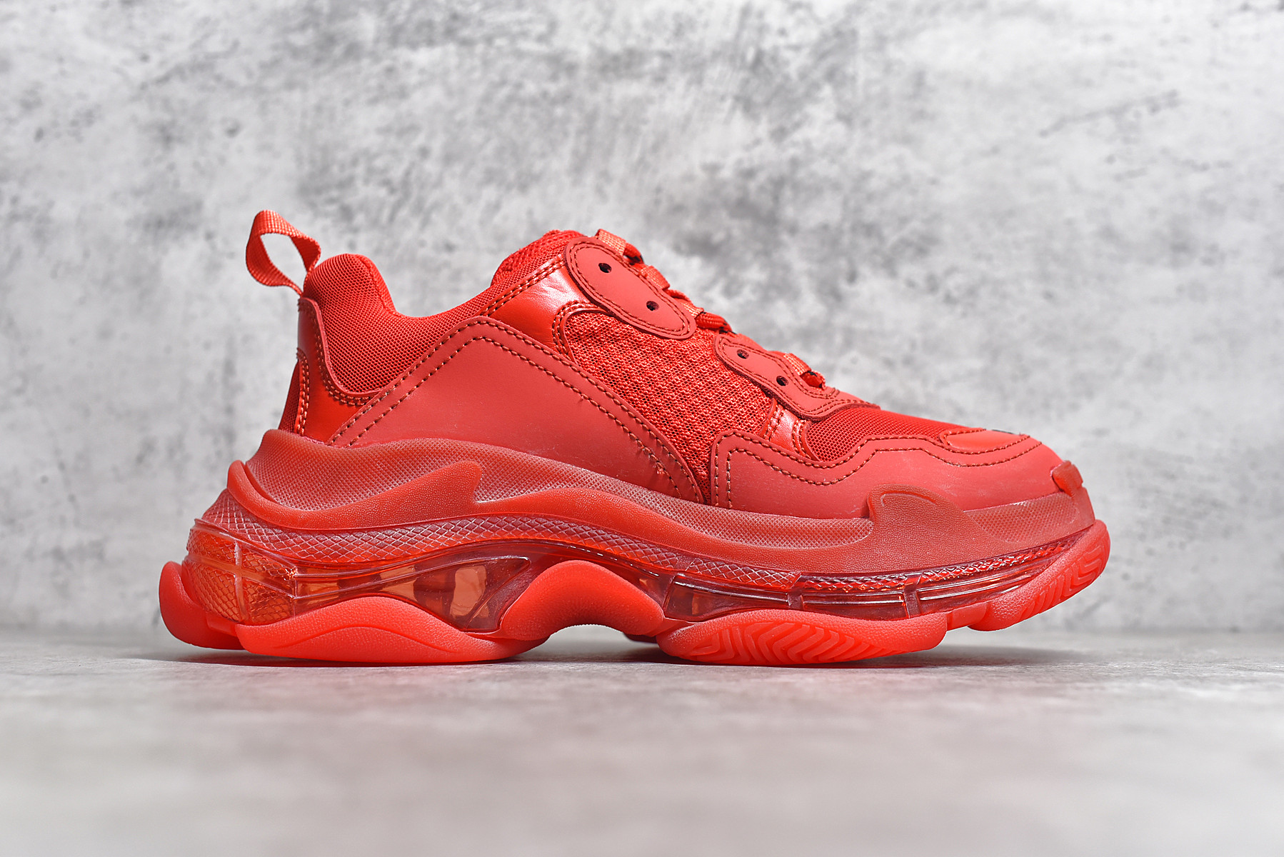 Balenciaga Triple S Clear Sole Red