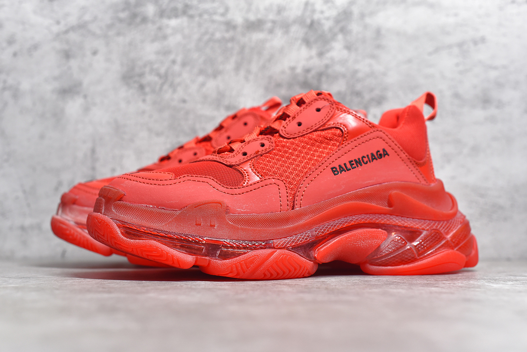 Balenciaga Triple S Clear Sole Red
