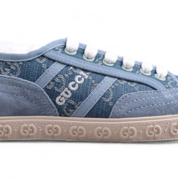 Gucci GG Canvas Blue Suede Sneaker
