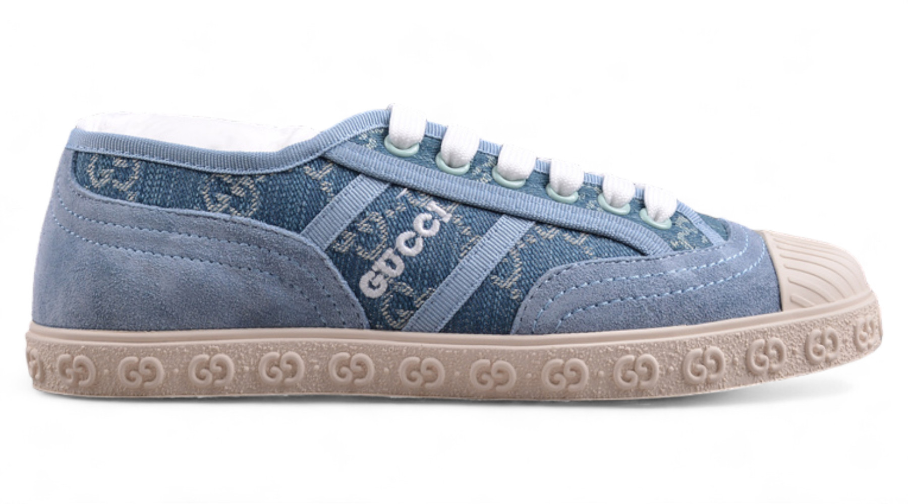 Gucci GG Canvas Blue Suede Sneaker