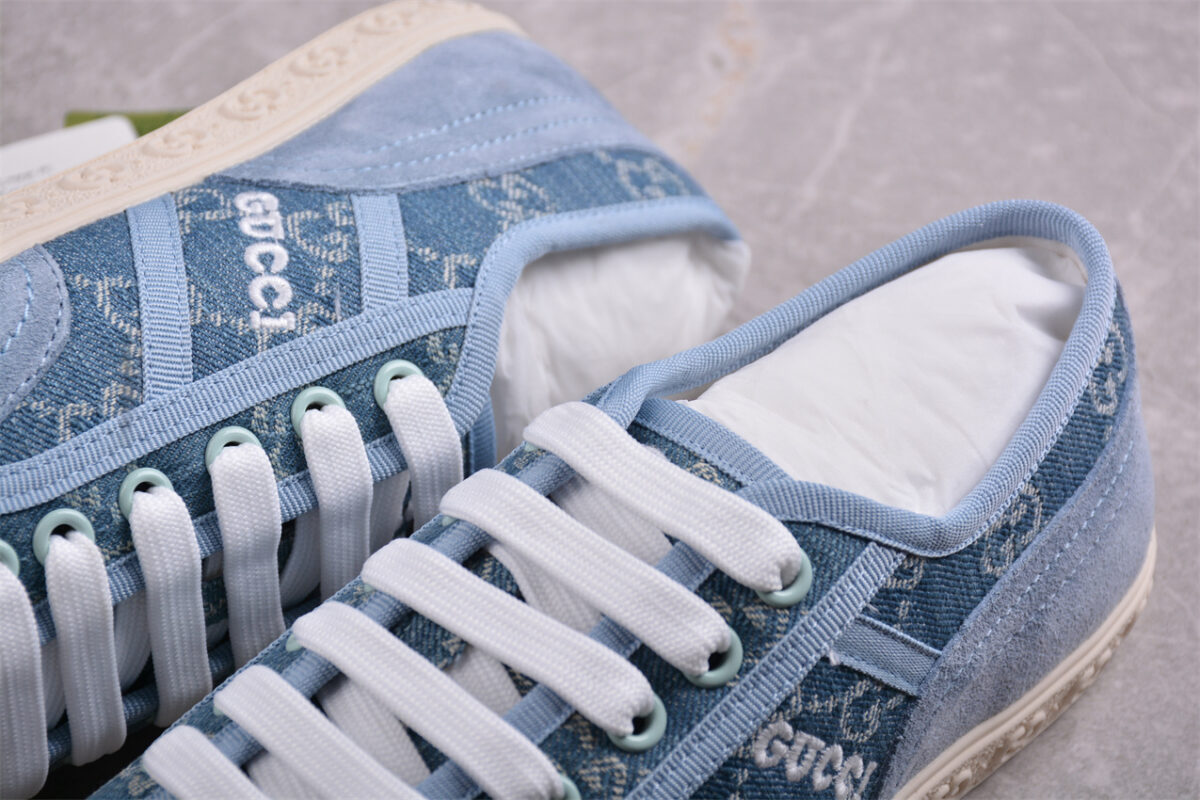 Gucci GG Canvas Blue Suede Sneaker