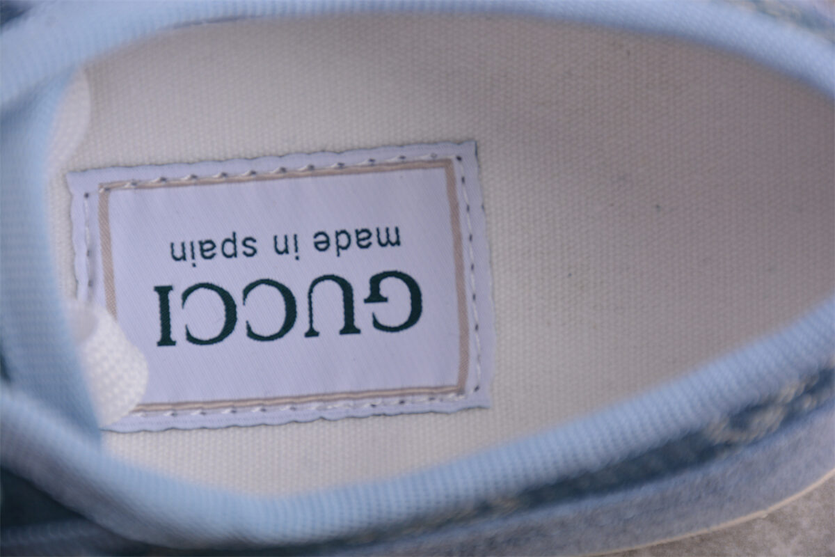 Gucci GG Canvas Blue Suede Sneaker