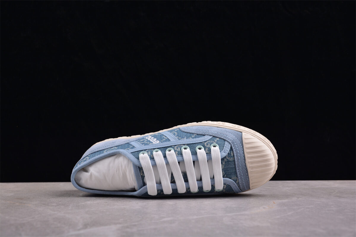 Gucci GG Canvas Blue Suede Sneaker