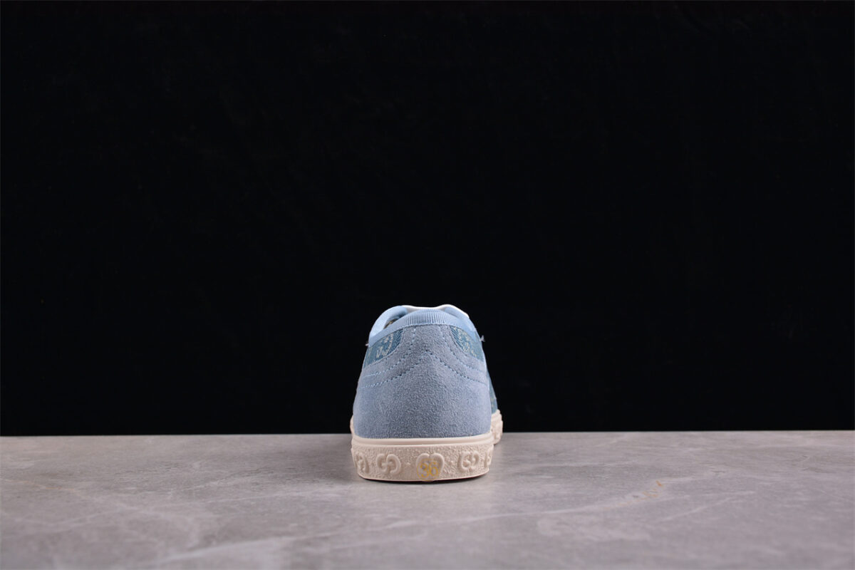 Gucci GG Canvas Blue Suede Sneaker