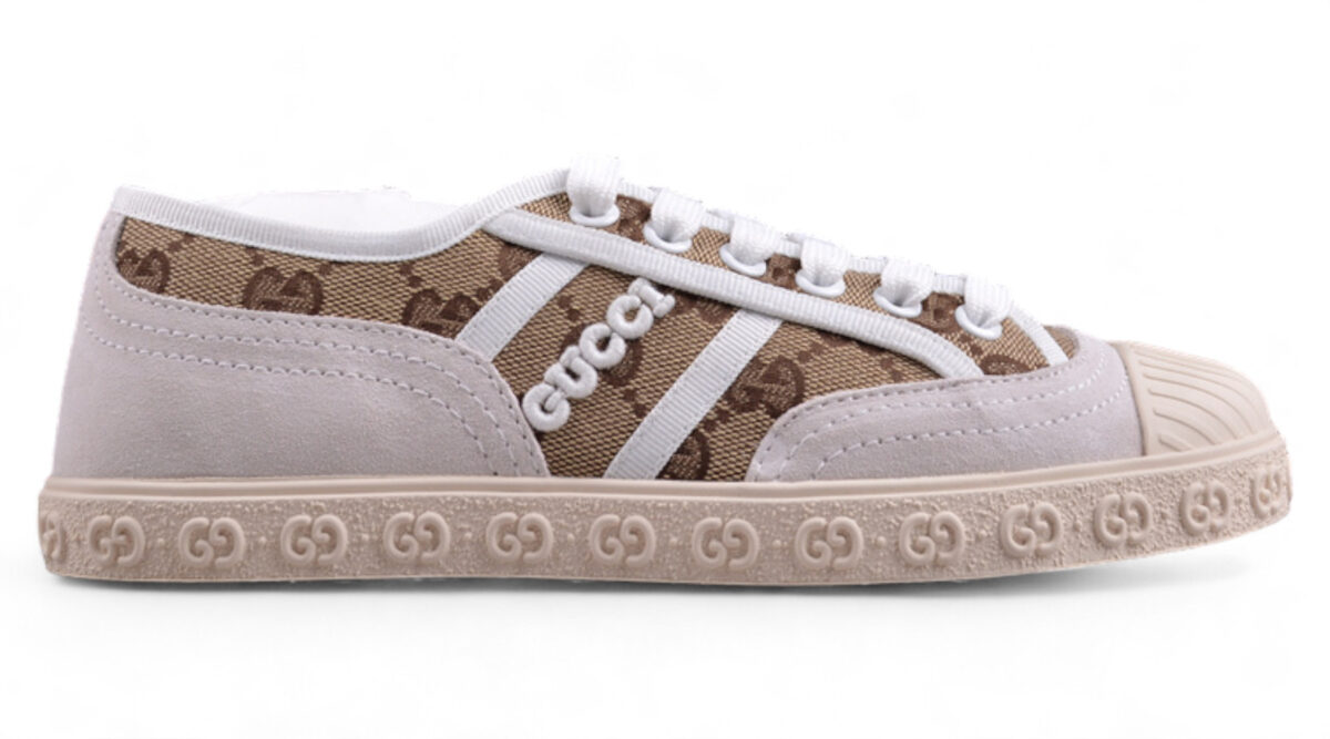 Gucci GG Canvas Light Grey Suede Sneaker