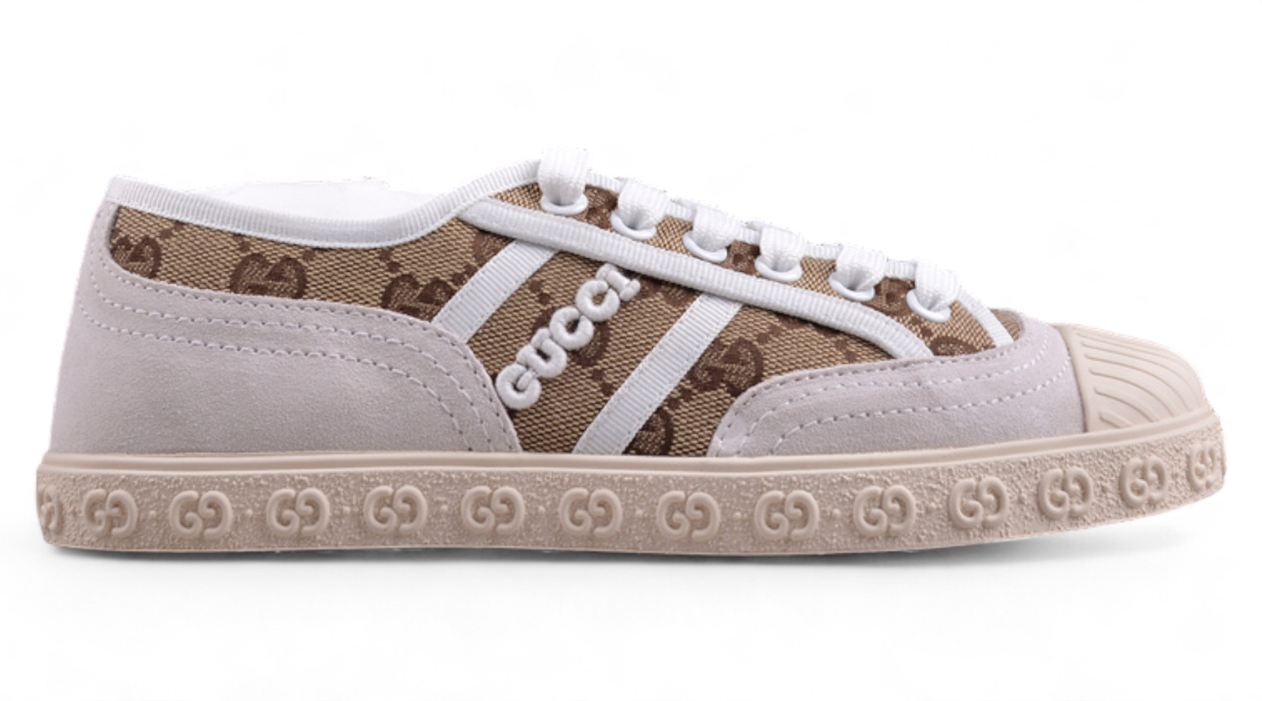 Gucci GG Canvas Light Grey Suede Sneaker