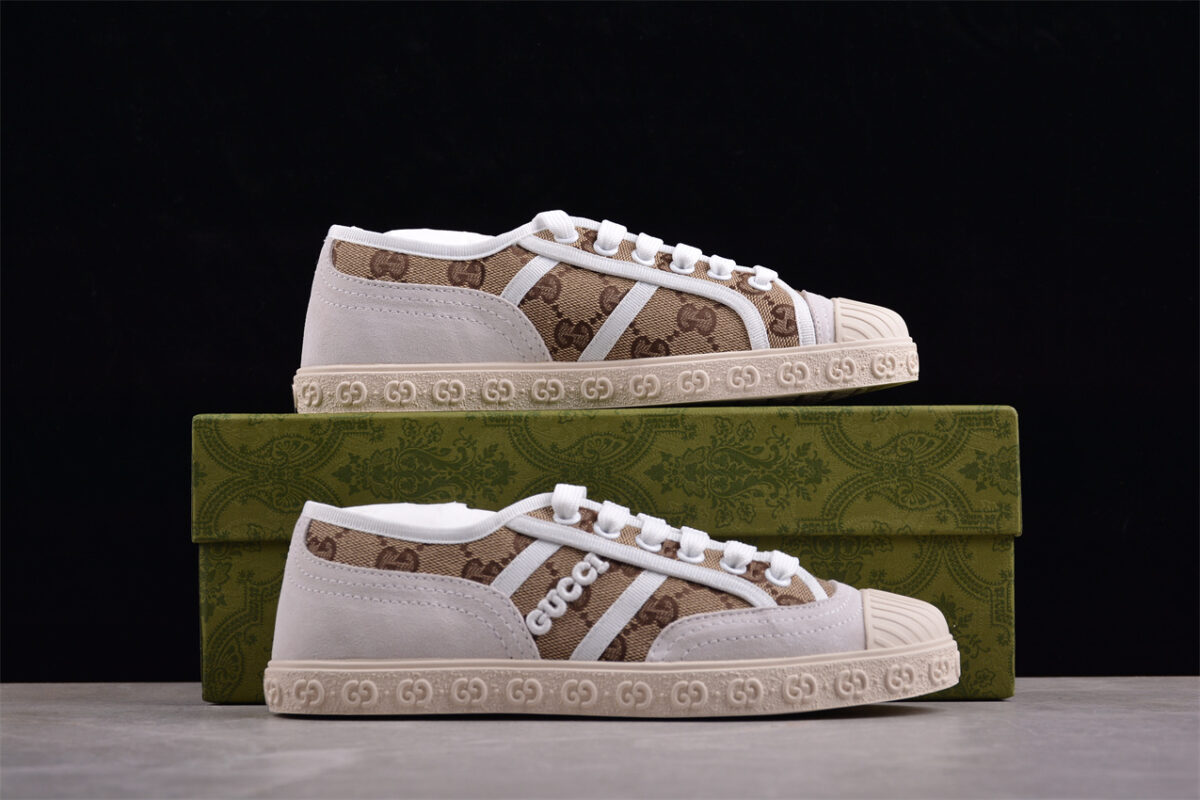 Gucci GG Canvas Light Grey Suede Sneaker