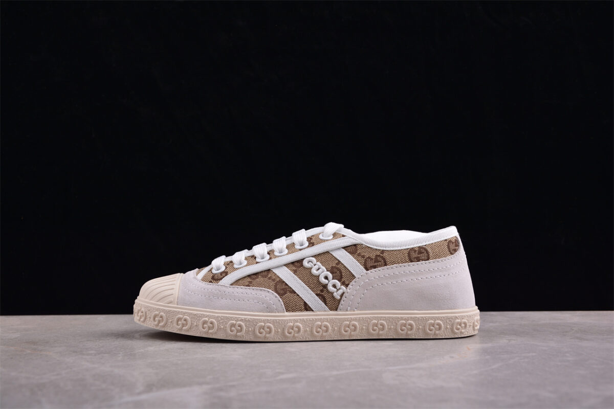 Gucci GG Canvas Light Grey Suede Sneaker