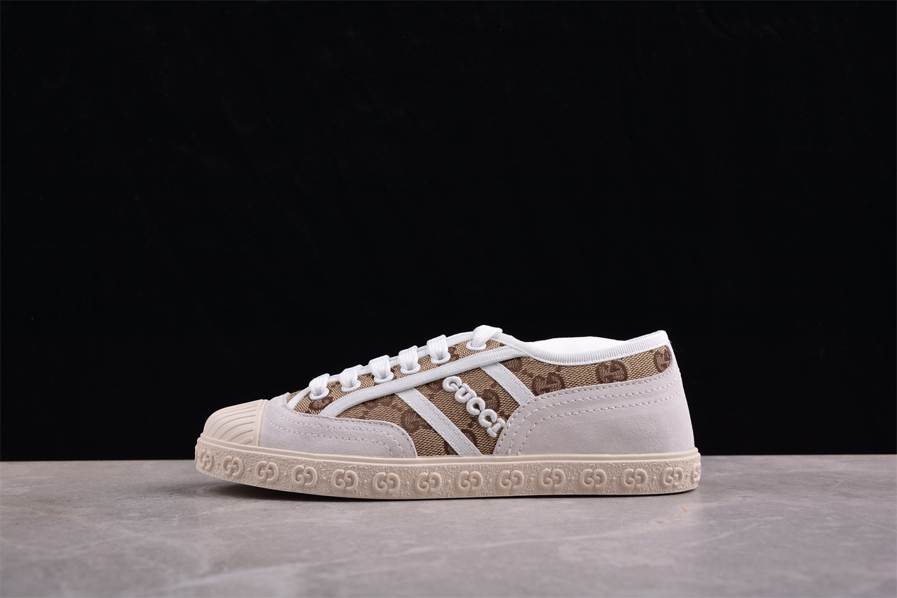 Gucci GG Canvas Light Grey Suede Sneaker
